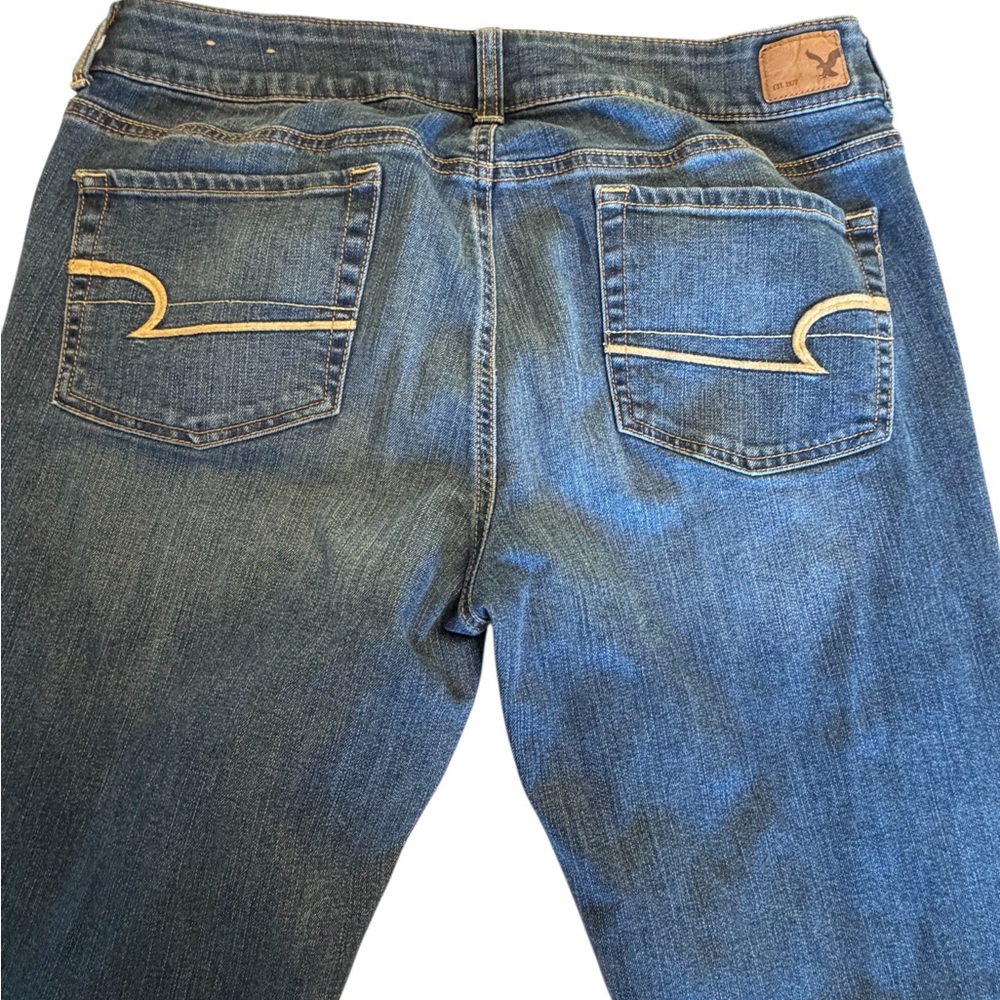 American Eagle Women’s Denim Blue Boot Cut Jeans, Like New Size 14